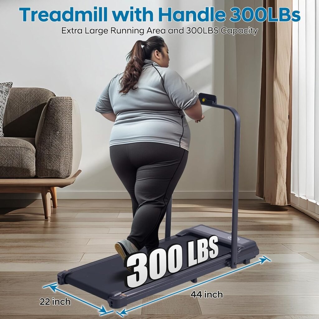 MCRG Portable Treadmill with Handles, 300 lbs