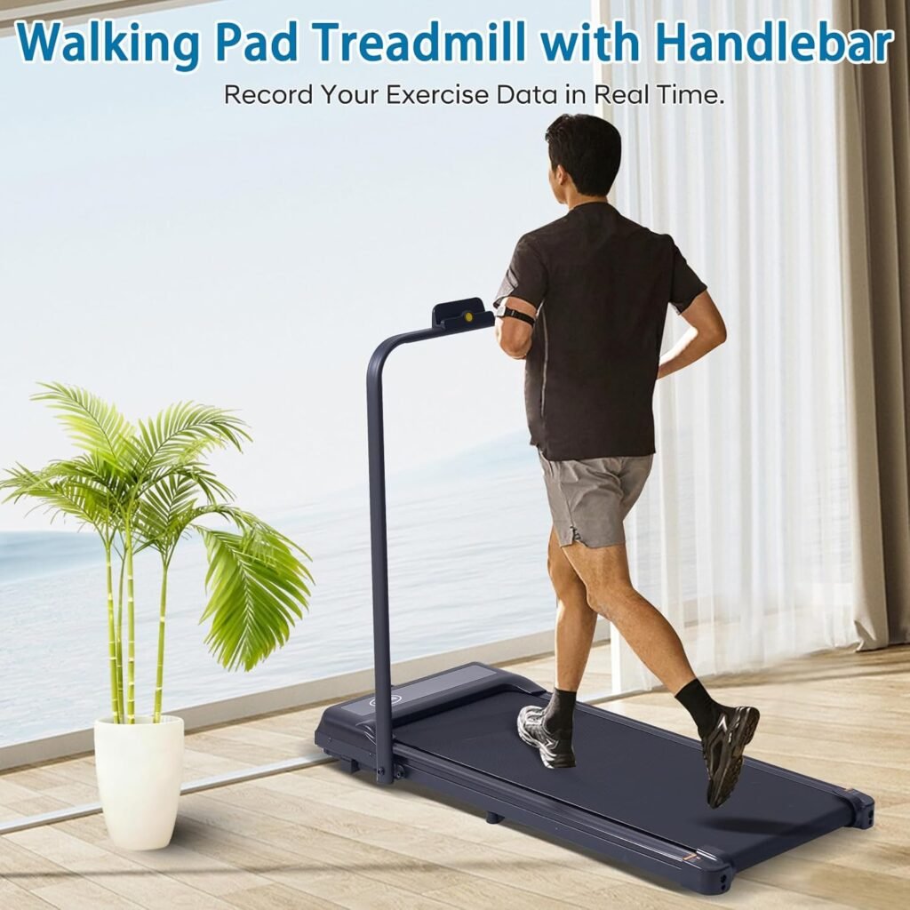 compact mcrg walking pad treadmill with foldable frame