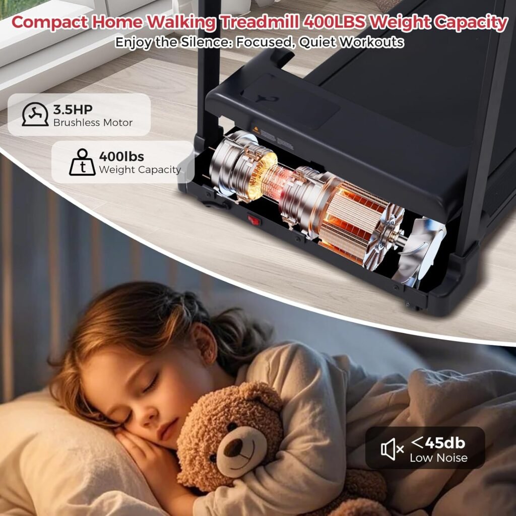 mcrg walking pad treadmill set up in a home office